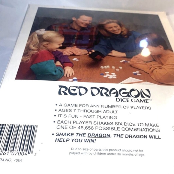 JAX 1995 Red Dragon Dice Game - Picture 3 of 3
